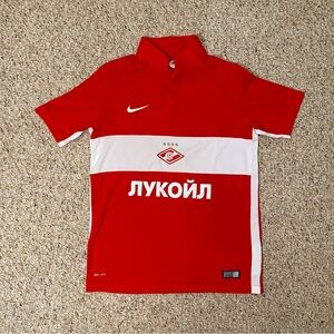 Nike Red and White Authentic Jersey Kids Boys XL